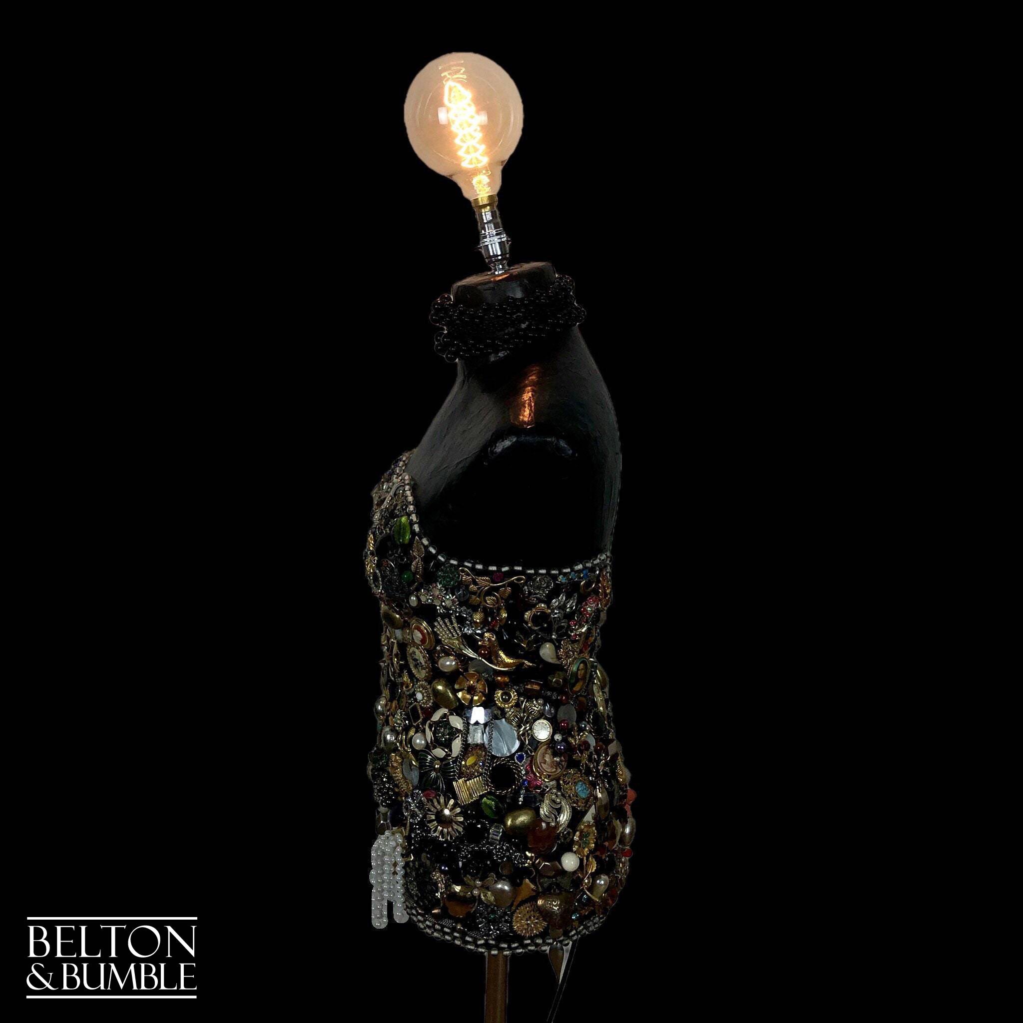 Black Jewellery Mannequin Floor Lamp with Stainless Steel Stand-Belton & Bumble