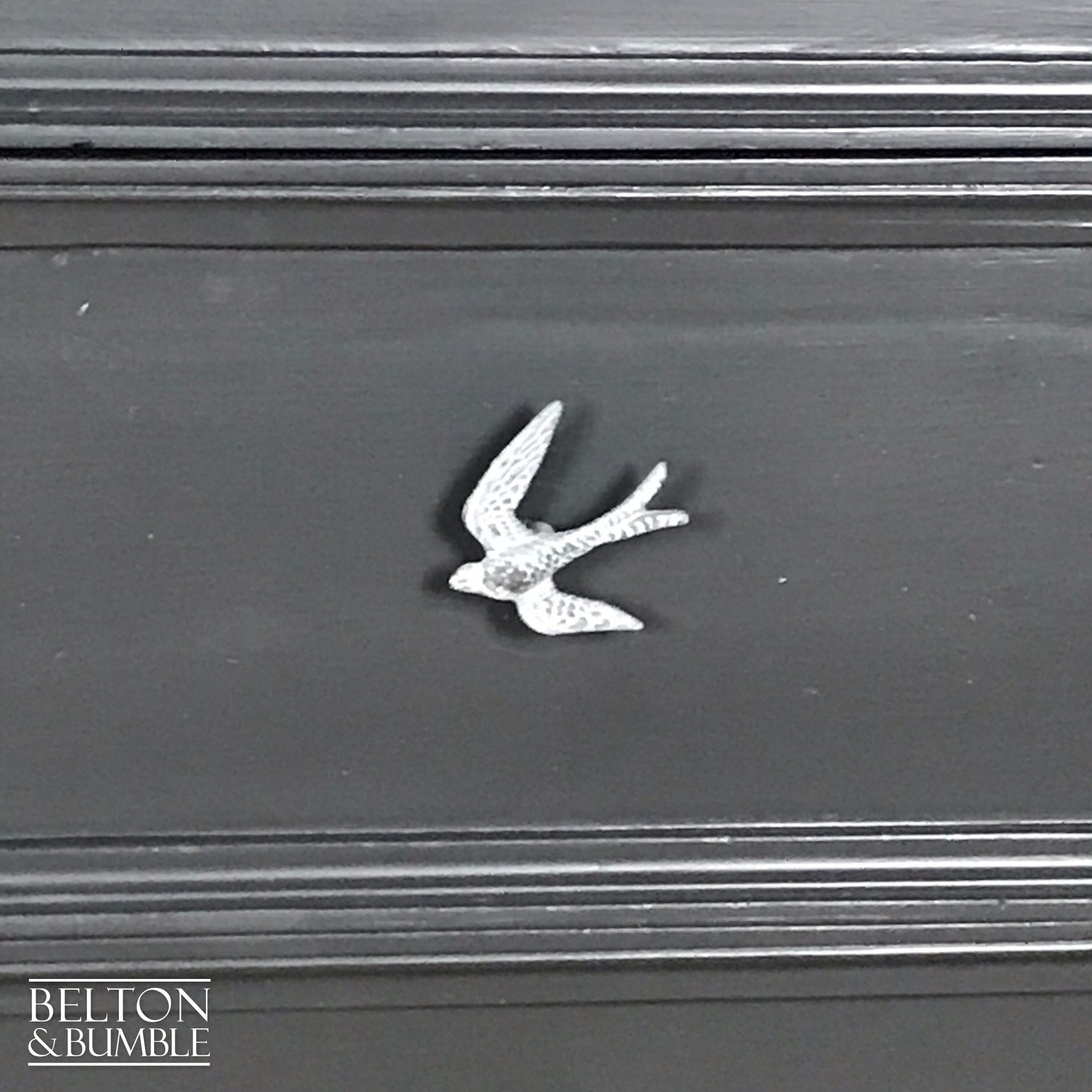 Large Dark Grey Wooden Chest of Drawers-Belton & Bumble