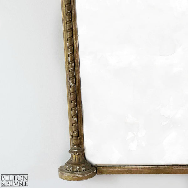Antique mirror showing vintage patina