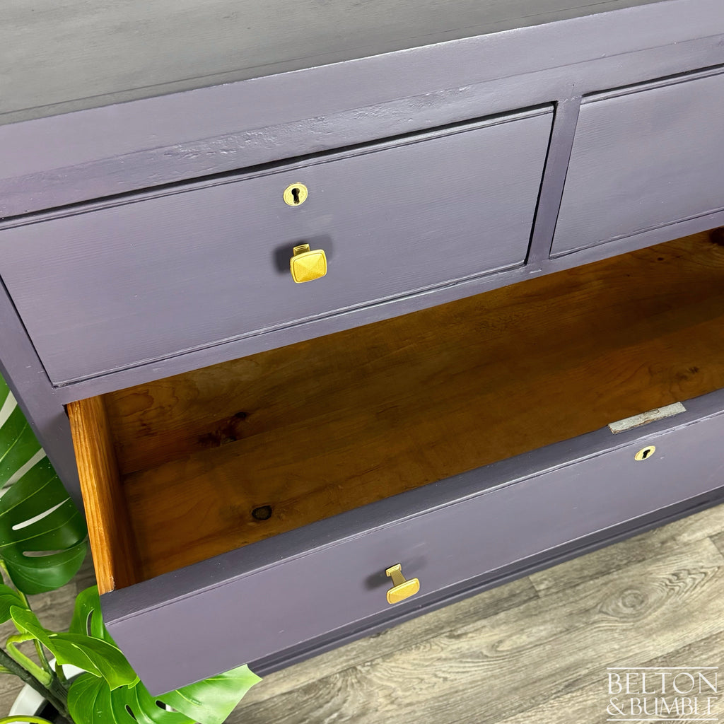 dark purple dresser Dark Purple Chest of Drawers – Large Vintage Storage