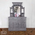 Light Grey Chiffonier Drinks Cabinet with Mirrors-Belton & Bumble