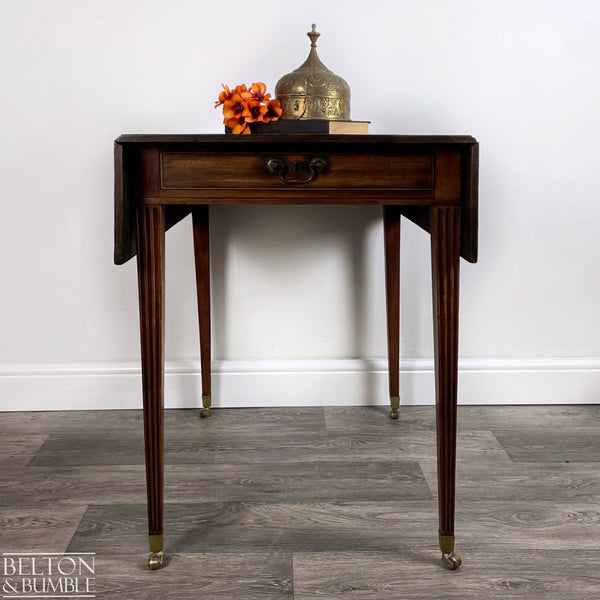 Mahogany Pembroke Drop Leaf Table – front view showing overall layout