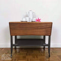 Mid Century Teak Drop Leaf Trolley Table-Belton & Bumble