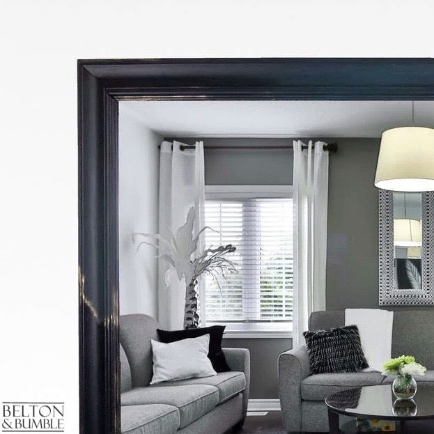 Large Rectangular Wall Hanging Mirror in Black, Teal and Gold-Belton & Bumble