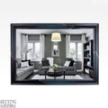 Large Rectangular Wall Hanging Mirror in Black, Teal and Gold-Belton & Bumble