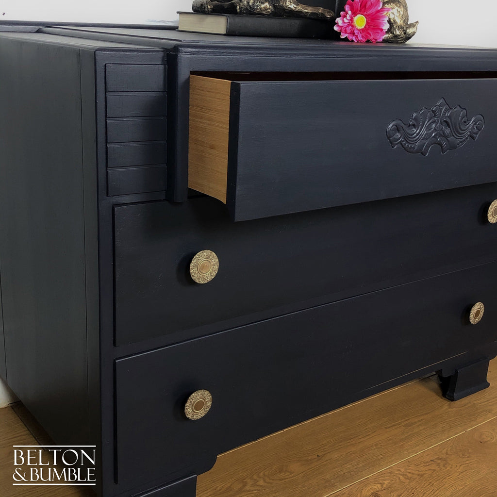 Navy Blue Chest of Drawers-Belton & Bumble