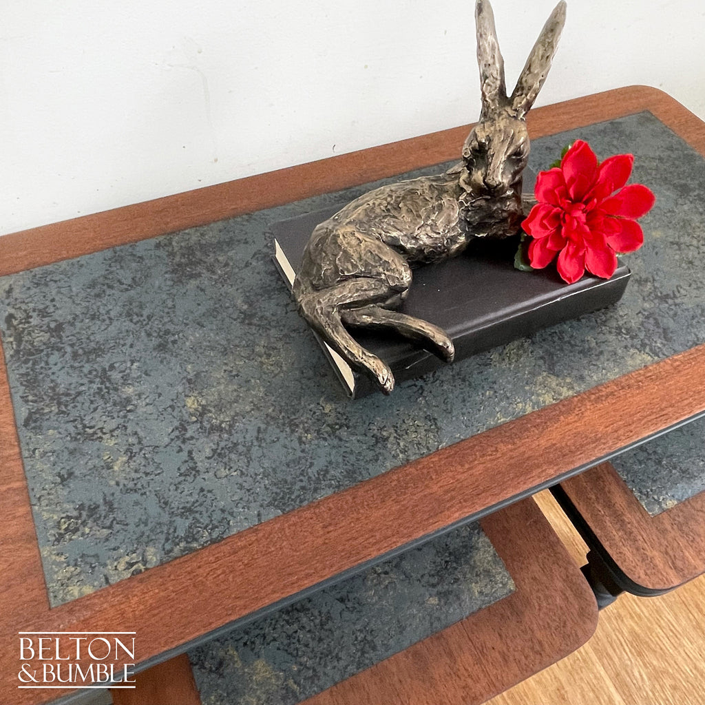 Coffee Table Nest of Tables In Blue-Belton & Bumble