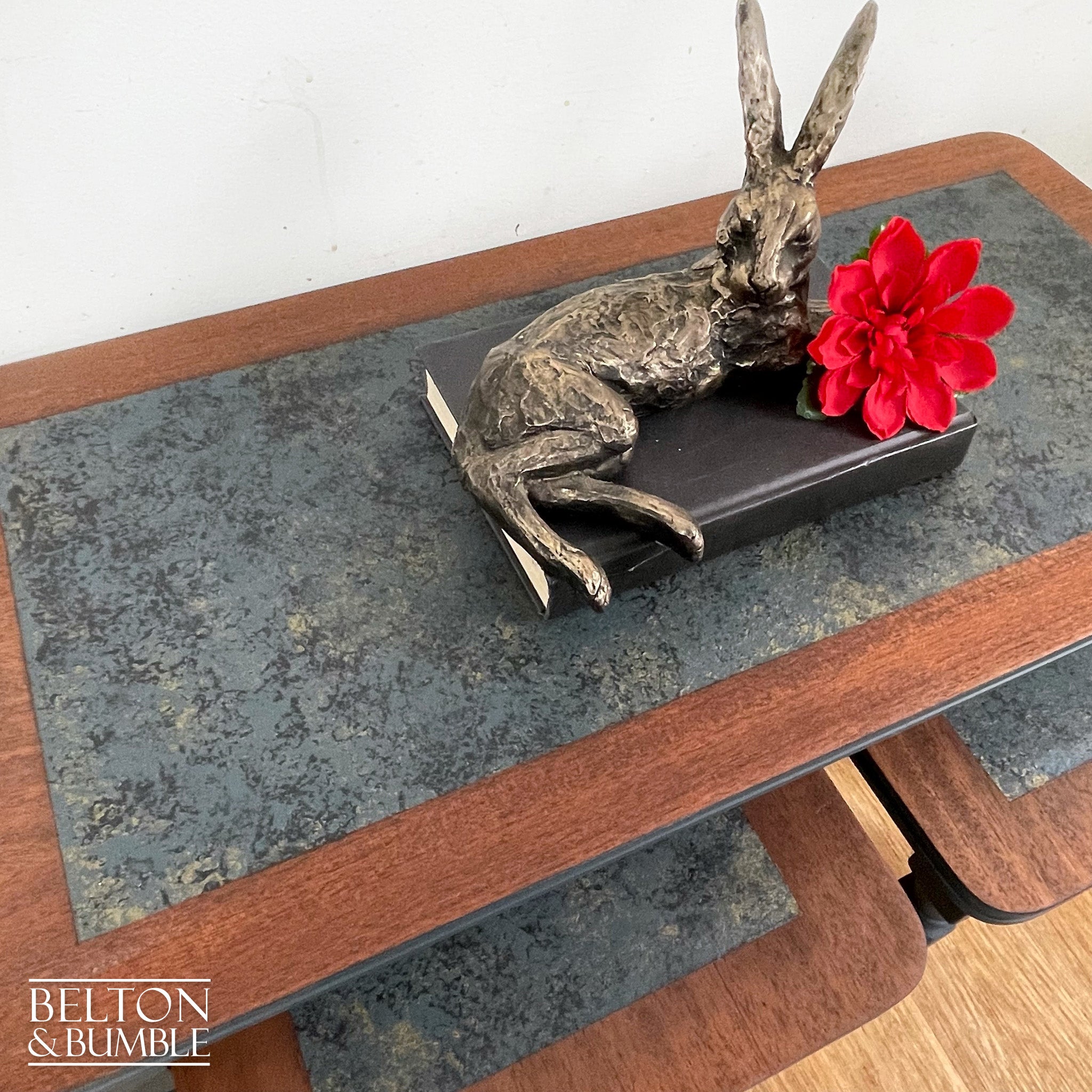 Coffee Table Nest of Tables In Blue-Belton & Bumble