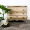 Bombe Style Three Drawer Chest of Drawers in Oak-Belton & Bumble