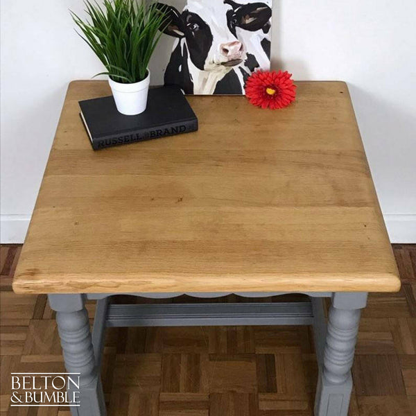 Mid Grey and Natural Oak Square Coffee Table-Belton & Butler