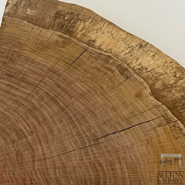 Oak Slice Cheese & Bread Board 40 cm – resin detail subtle lines adding depth