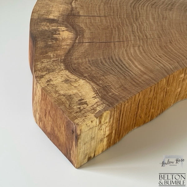 Oak Slice Cheese & Bread Board 41 cm – resin detail subtle resin lines for contrast