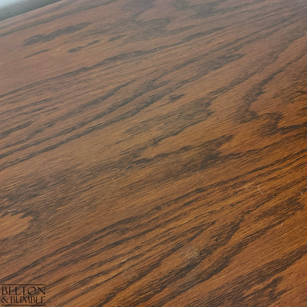 Old Charm Furniture Drinks Cabinet / Entertainment Unit — Top surface showing light scratch and aged patina consistent with vintage use