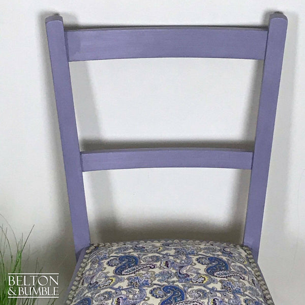Petite Pale Purple and Paisley Bedroom Chair-Belton & Butler