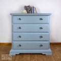Four Drawer Chest of Drawers in Pale Blue for Children’s Nursery-Belton & Bumble