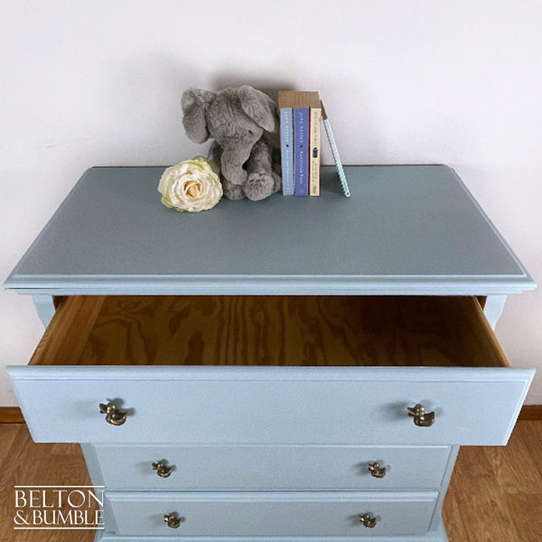 Four Drawer Chest of Drawers in Pale Blue for Children’s Nursery-Belton & Butler