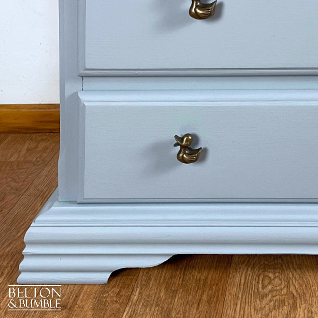 Four Drawer Chest of Drawers in Pale Blue for Children’s Nursery-Belton & Bumble