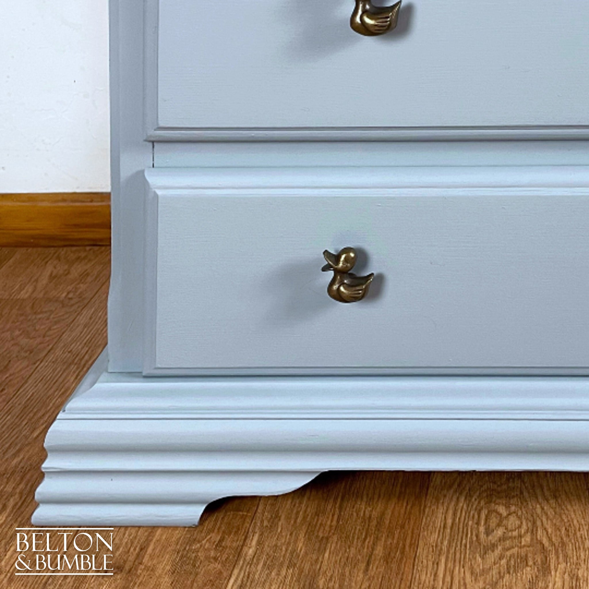 Four Drawer Chest of Drawers in Pale Blue for Children’s Nursery-Belton & Bumble