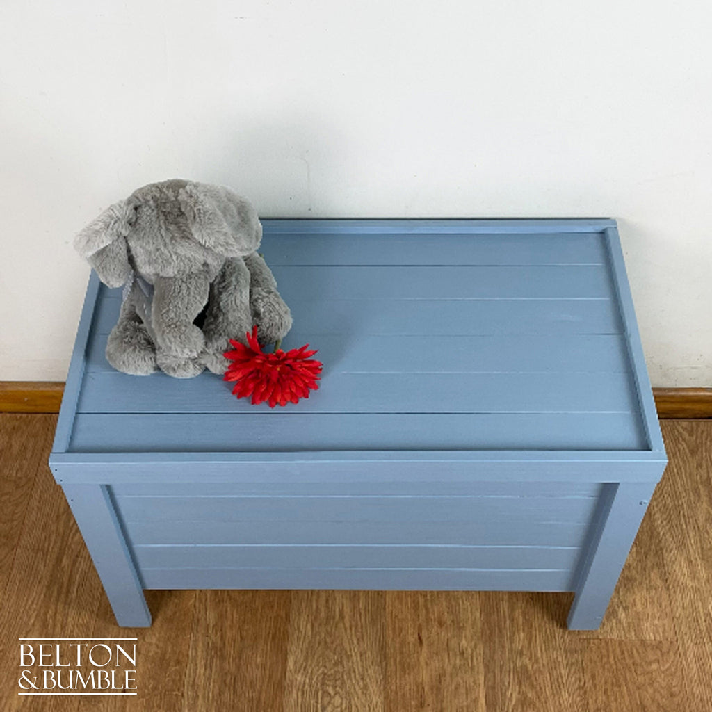 Pine Toy Storage Box in Pale Blue-Belton & Bumble