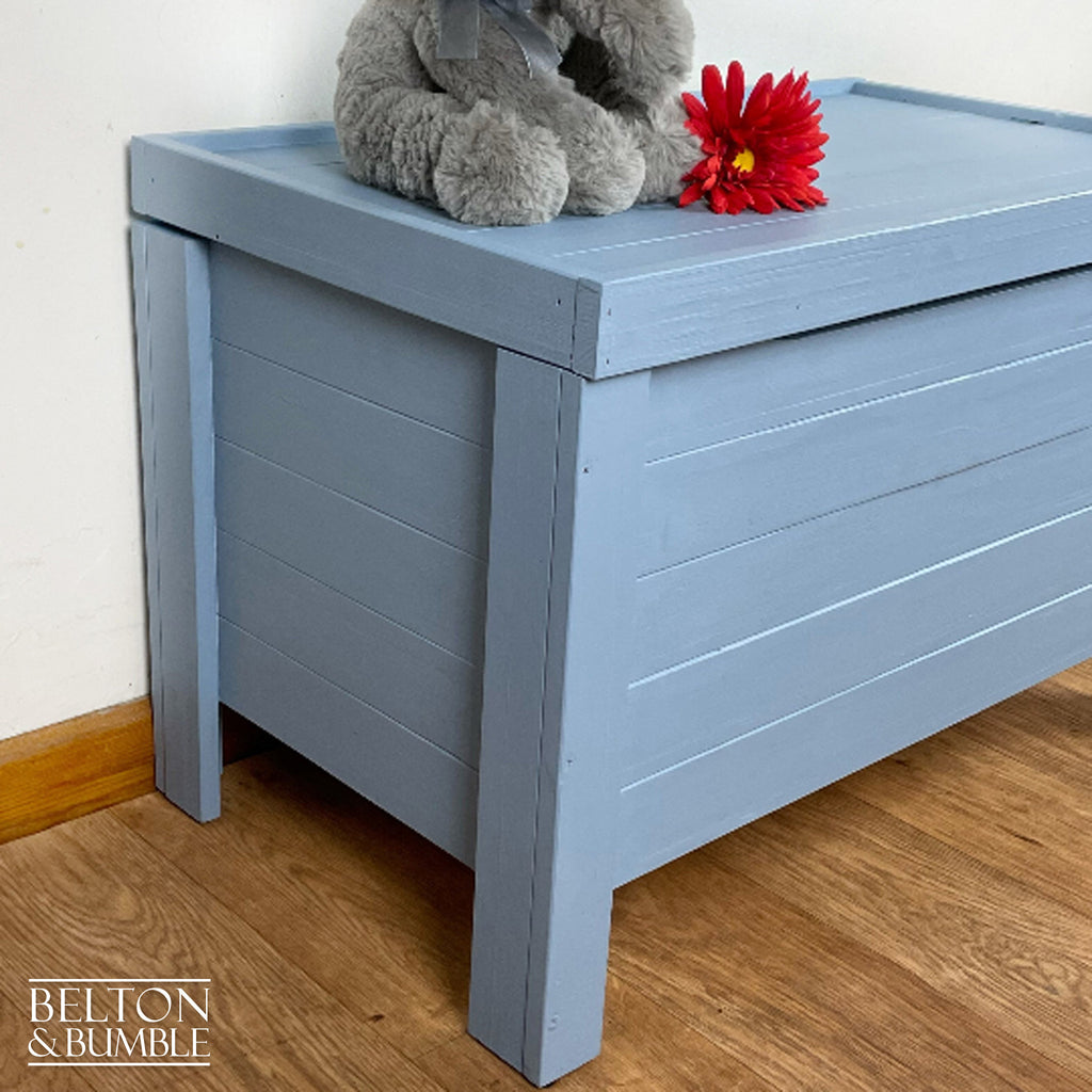 Pine Toy Storage Box in Pale Blue-Belton & Bumble
