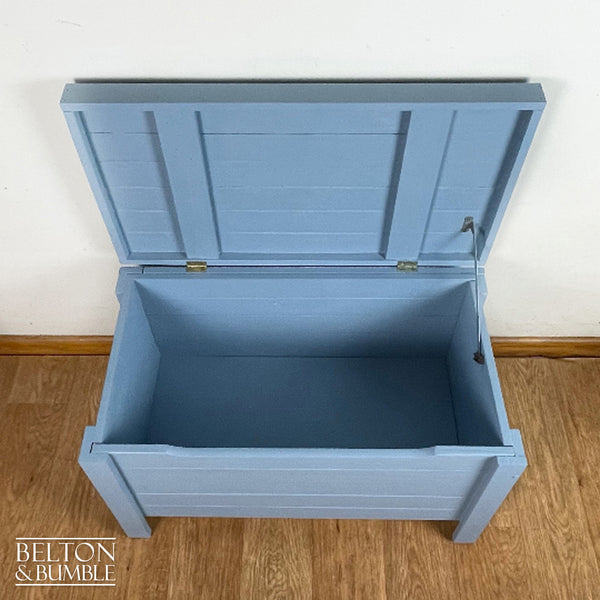 Pine Toy Storage Box in Pale Blue-Belton & Butler