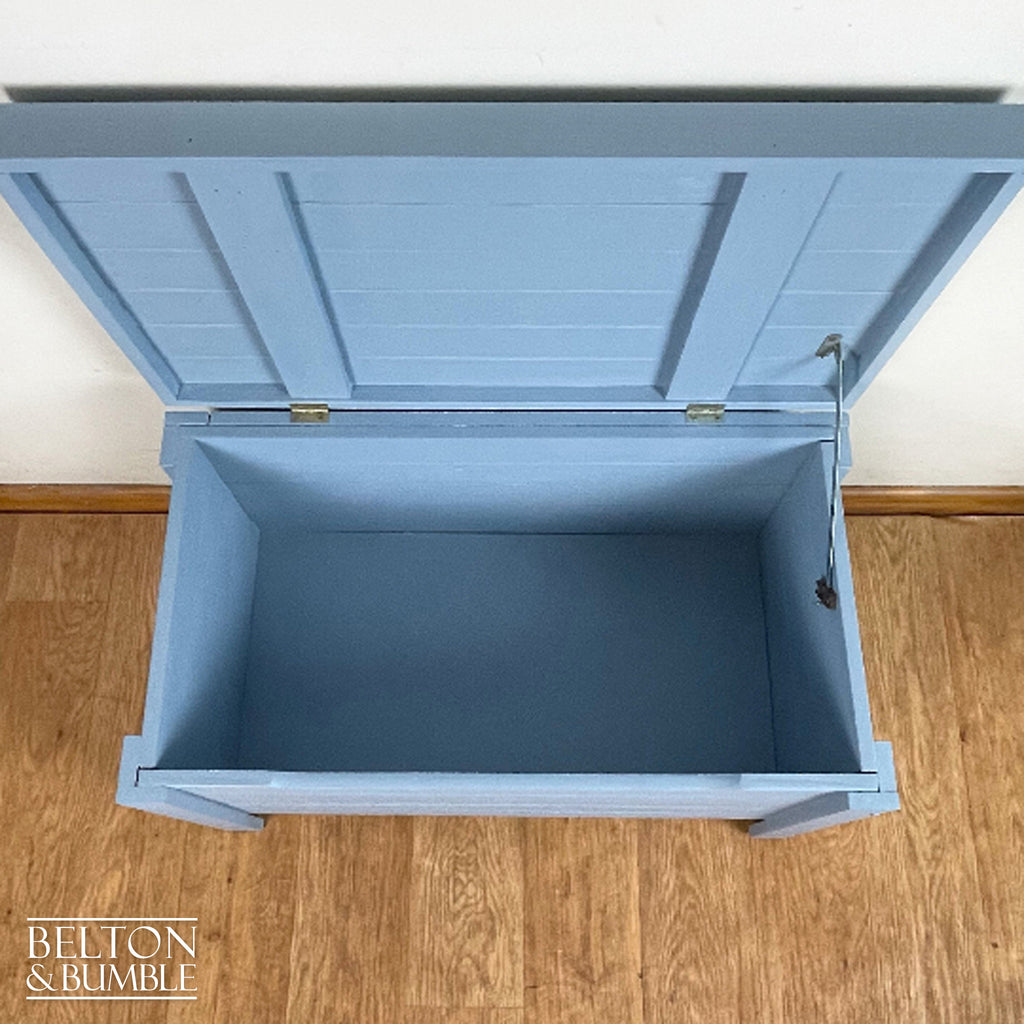 Pine Toy Storage Box in Pale Blue-Belton & Bumble