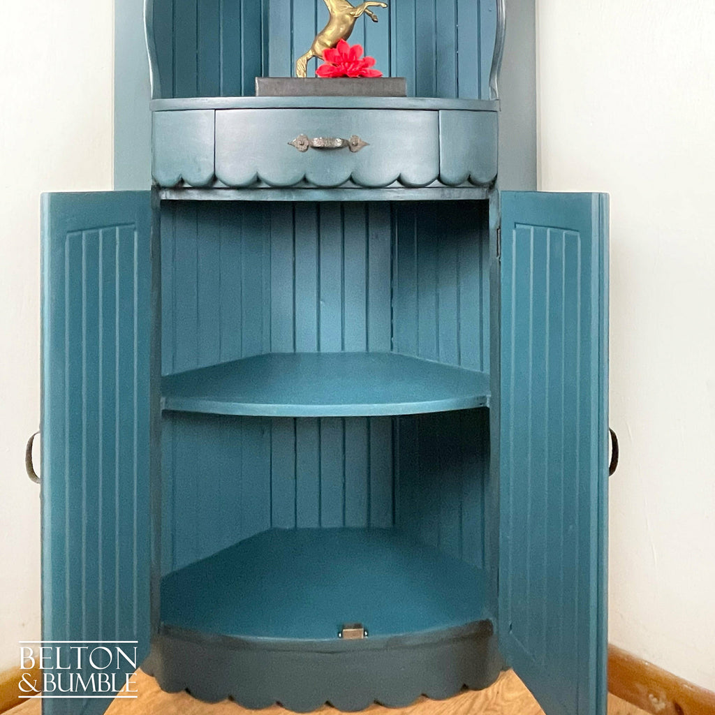 Pine Corner Dresser Shelving Unit-Belton & Bumble