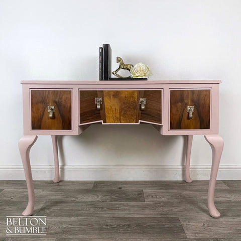 Walnut Desk / Dressing Table in Pink-Belton & Butler