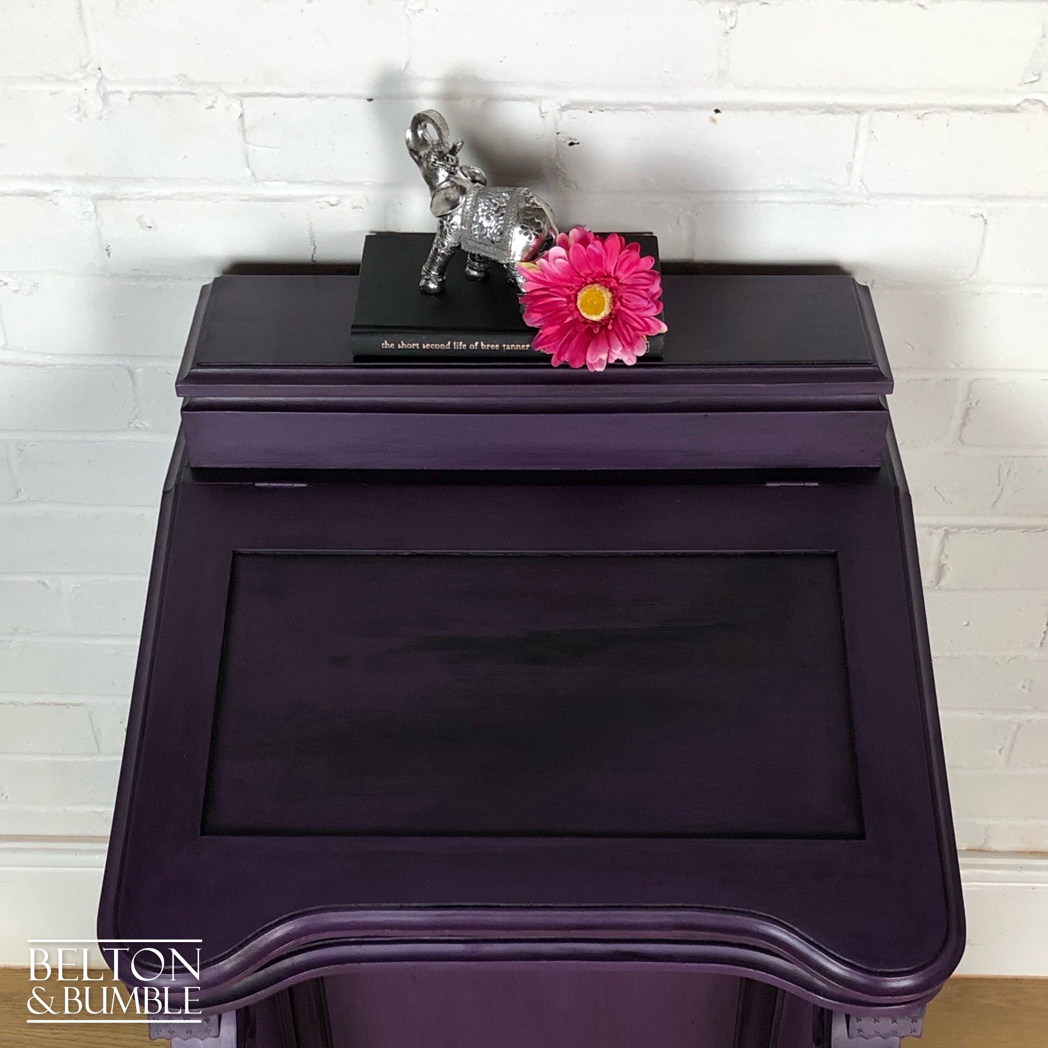 Dark Purple Davenport Desk-Belton & Bumble