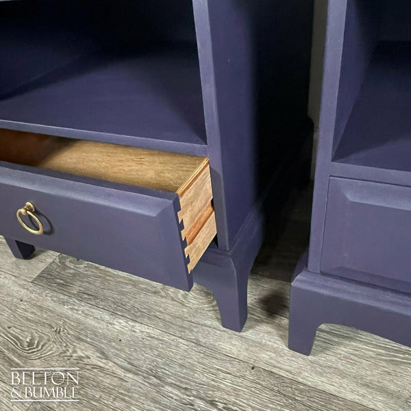 Bedside Drawer Set by Stag Minstrel in Dark Purple-Belton & Butler