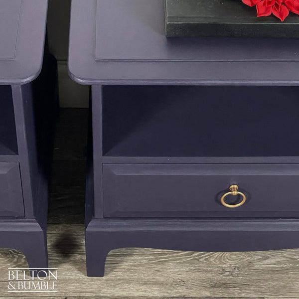 Bedside Drawer Set by Stag Minstrel in Dark Purple-Belton & Butler