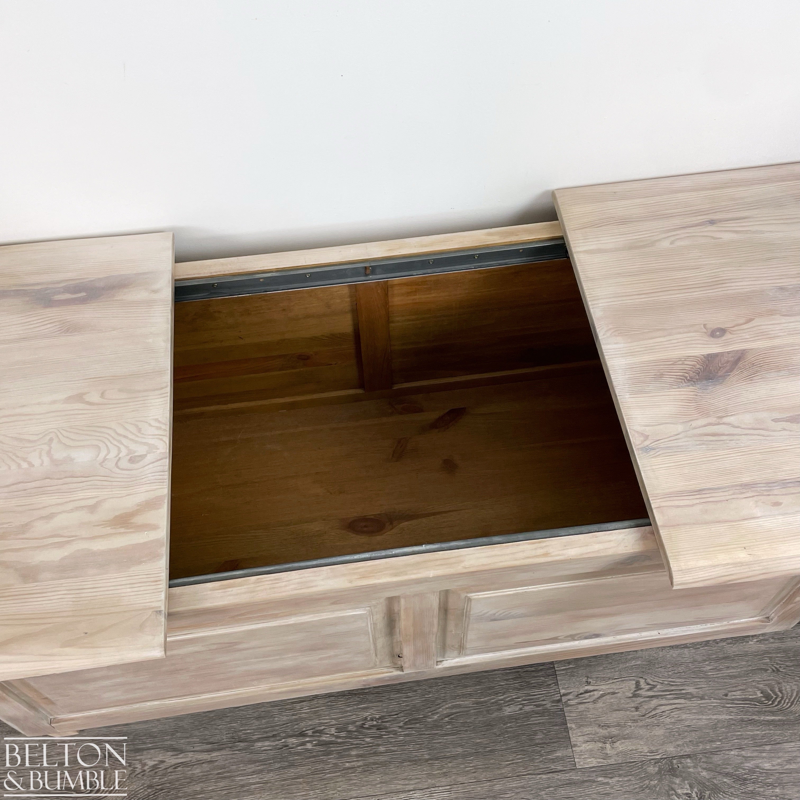 Rectangle Coffee Table with Storage – Restored vintage piece with large sliding table top