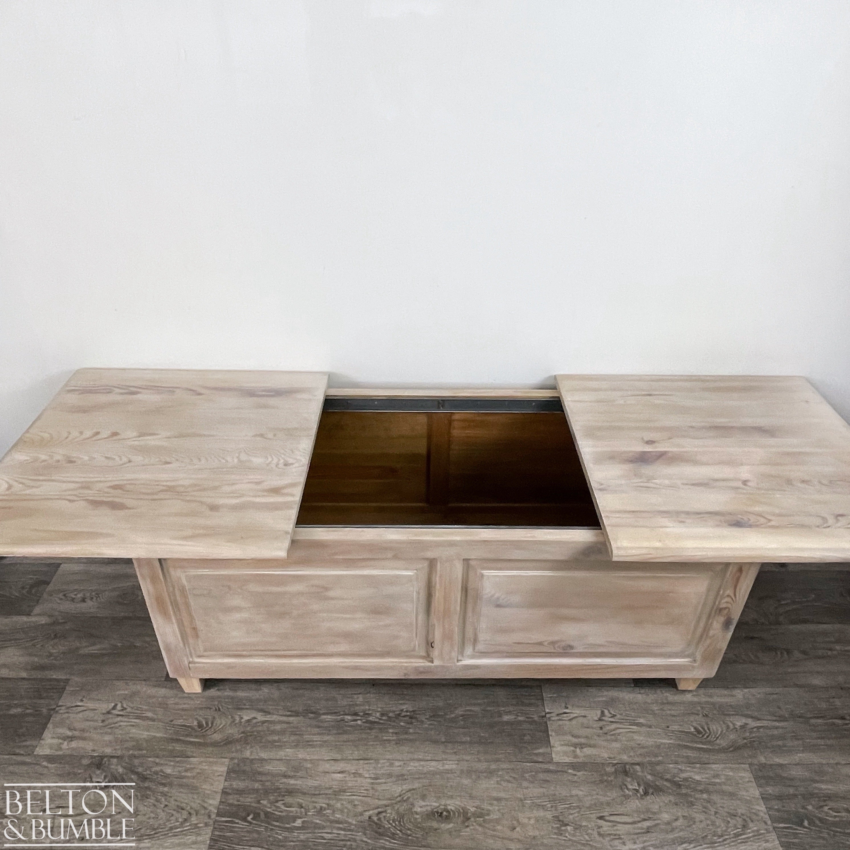 Rectangle Coffee Table with Storage – front view showing overall design