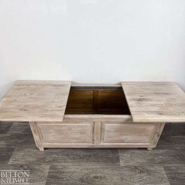 Rectangle Coffee Table with Storage – front view showing overall design
