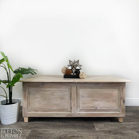 Rectangle Coffee Table with Storage – Styled product shot with complementary decor to suggest scale