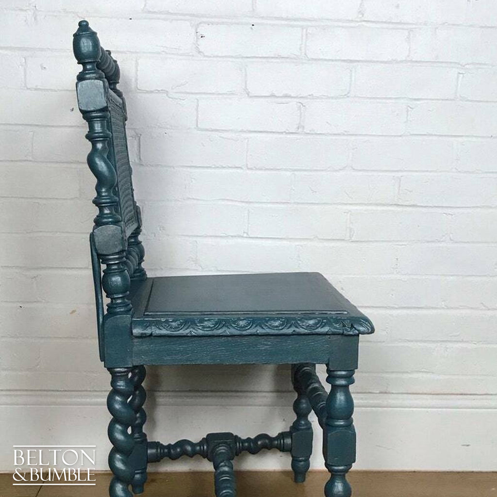 Blue and Silver Rustic Chair-Belton & Bumble