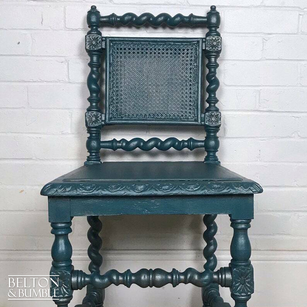 Blue and Silver Rustic Chair-Belton & Bumble