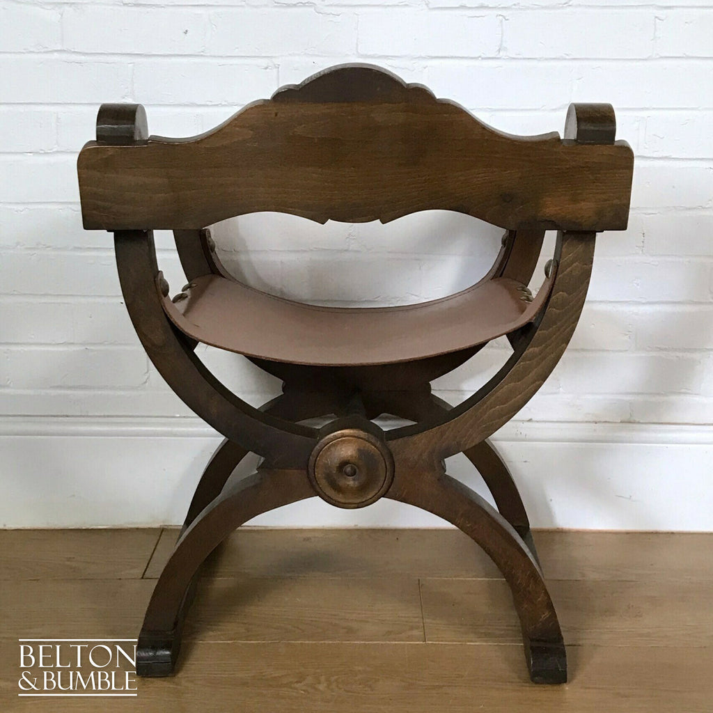 Cross Frame Savonarola Hallway Chair-Belton & Bumble