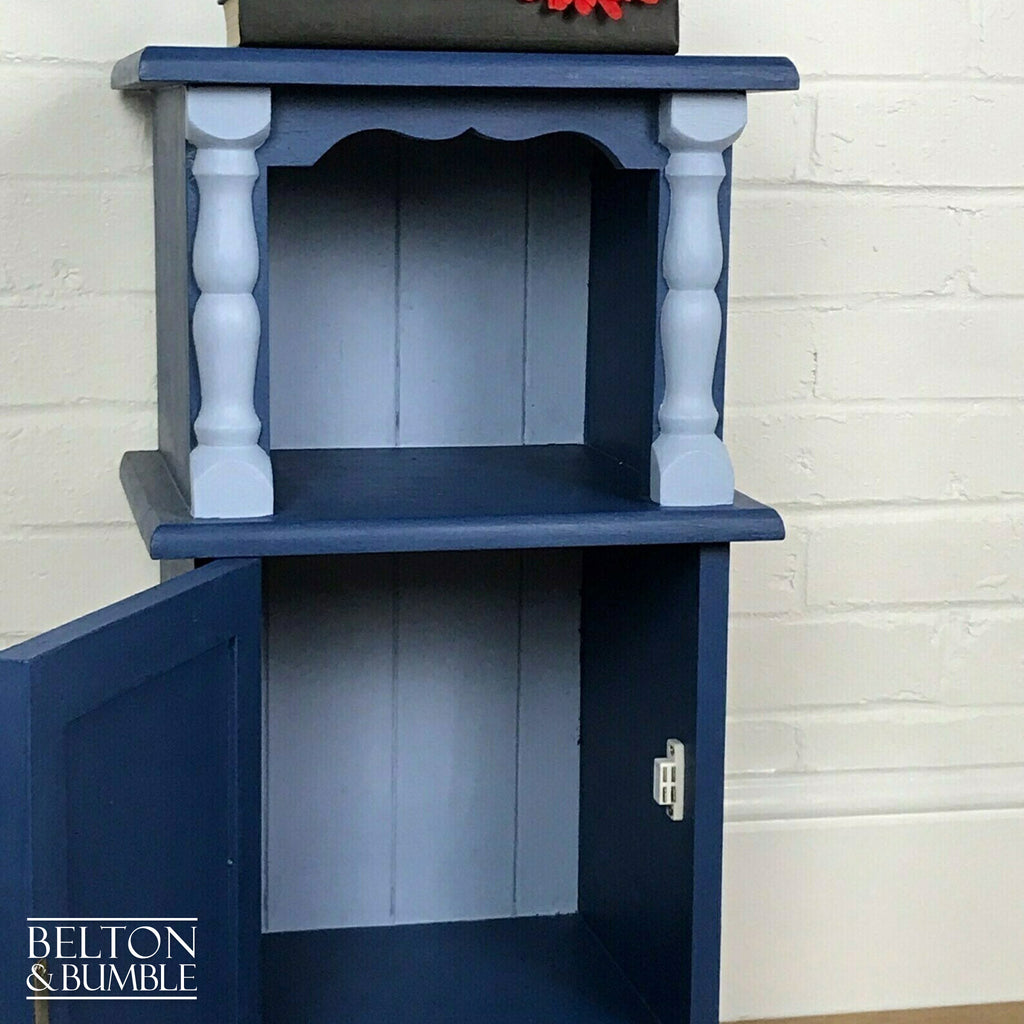 Blue Solid Wood Cabinet or Side Table-Belton & Bumble