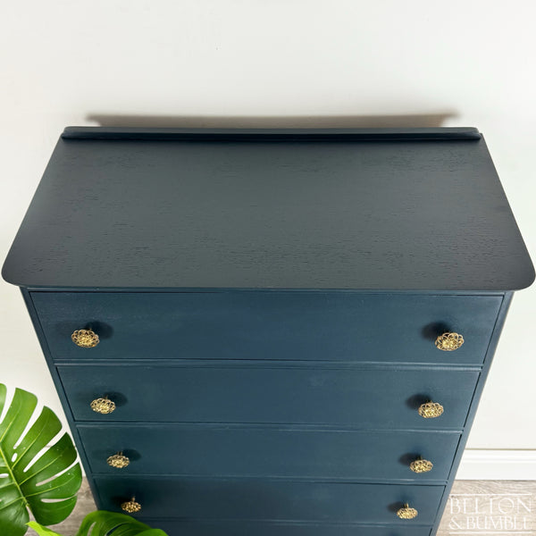 Six Drawer Chest of Drawers in Navy-Belton & Butler