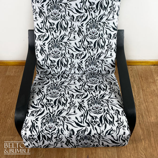 Monochrome Rocker Chair with Tiger Print-Belton & Butler