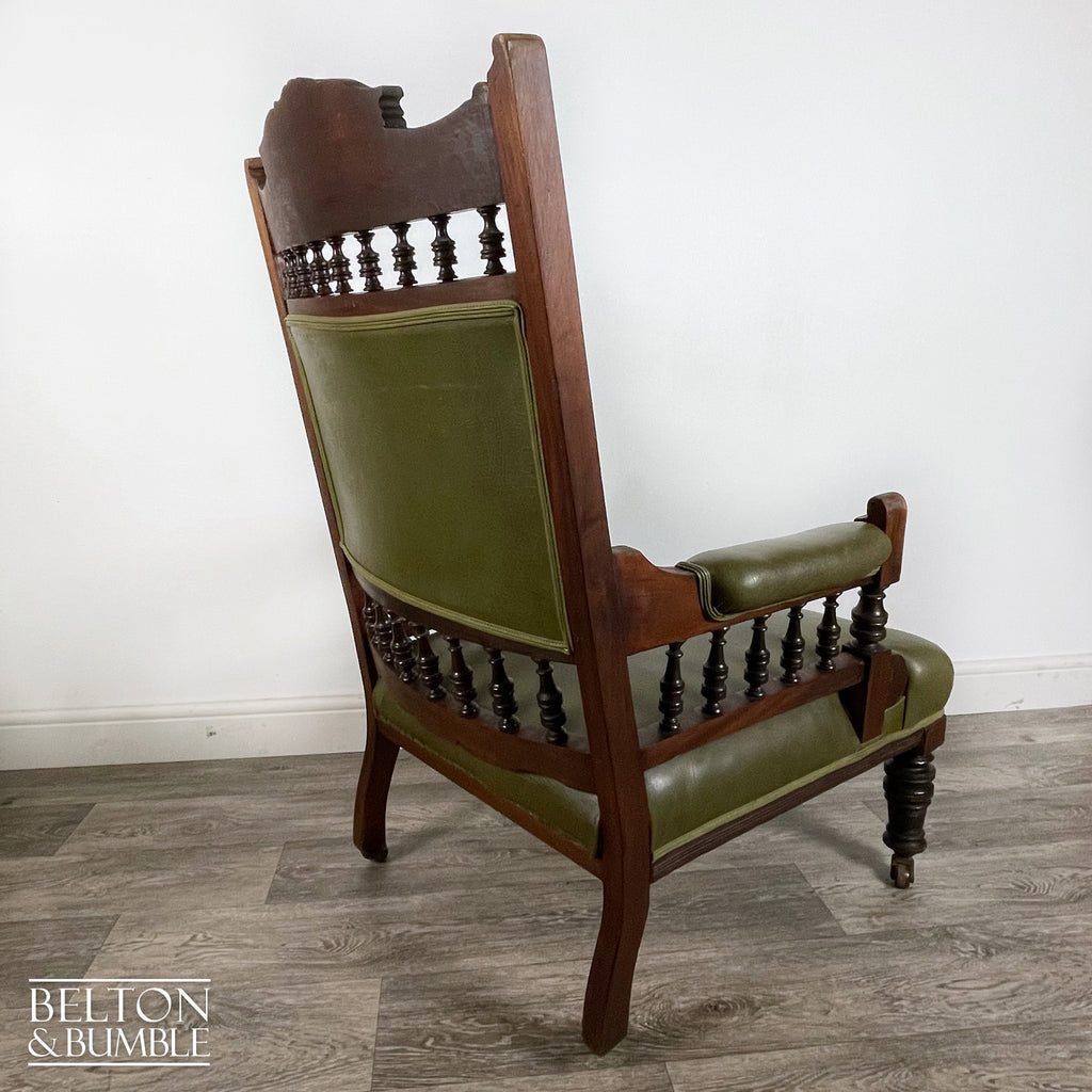 Carved Edwardian Mahogany Armchair-Belton & Bumble