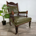 Carved Edwardian Mahogany Armchair-Belton & Bumble