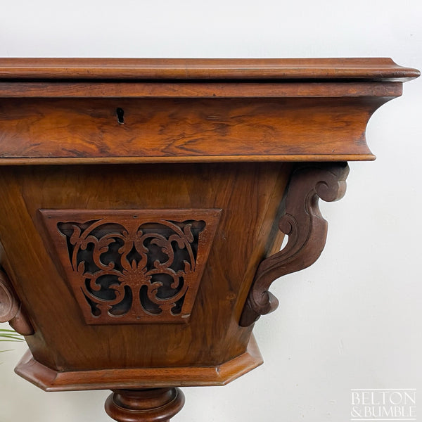 Victorian Mahogany and Burr Walnut Work Box – Restored vintage piece with walnut, mahogany accents and original fittings and handles