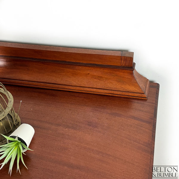 Close-up of mahogany finish and texture