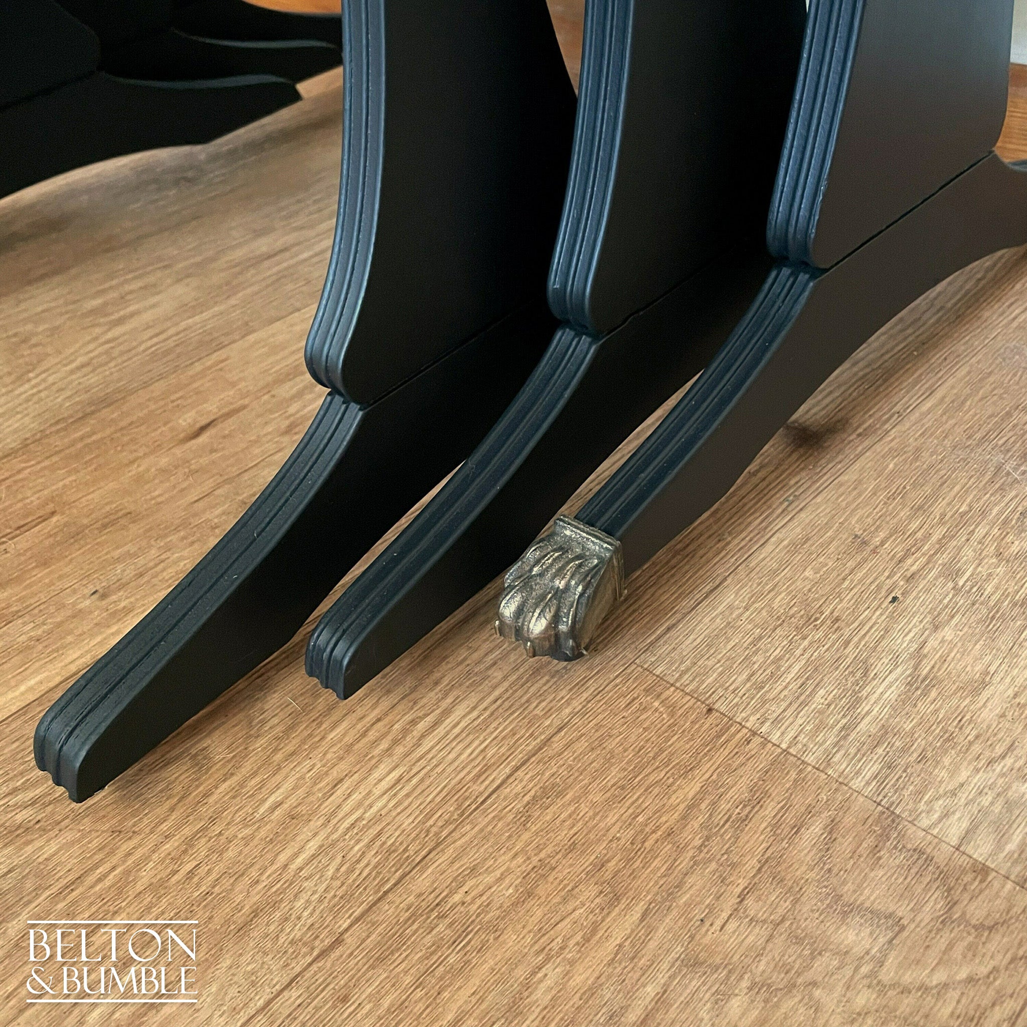 Black and Wood Nest of Tables-Belton & Bumble