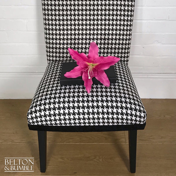 Black & White Houndstooth Accent Chair-Belton & Butler