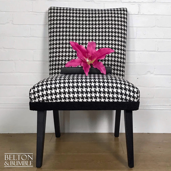 Black & White Houndstooth Accent Chair-Belton & Butler