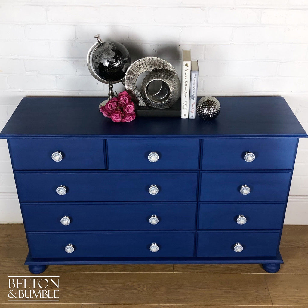 Blue Multi Drawer Chest of Drawers-Belton & Bumble