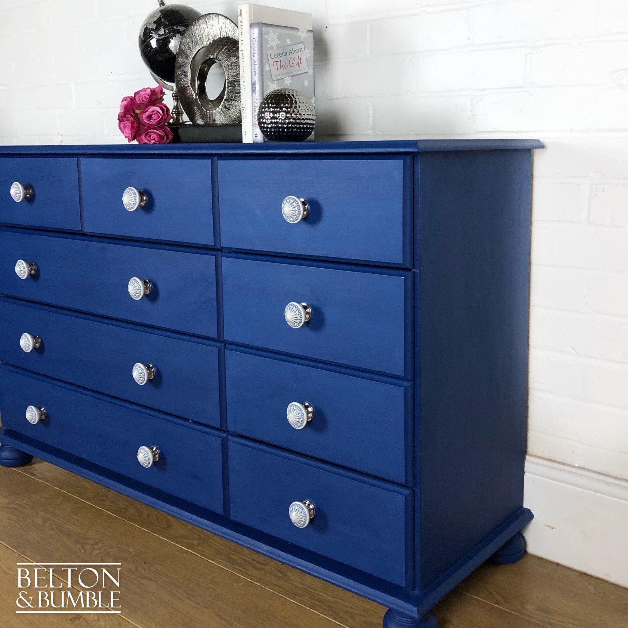 Blue Multi Drawer Chest of Drawers-Belton & Bumble